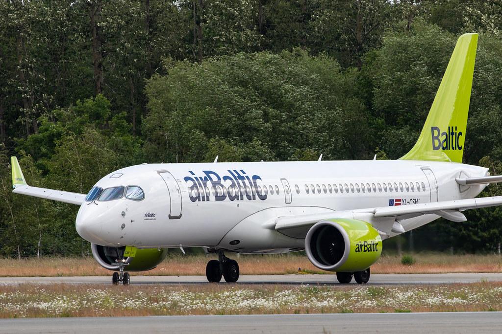 Hamburg Airport: Air Baltic (BT / BTI) |  Airbus A220-300 BCS3 | YL-CSH | MSN 55016