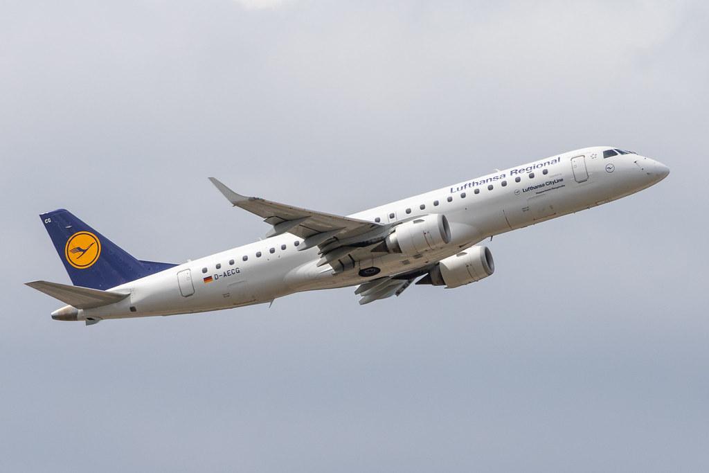 Frankfurt Airport: Lufthansa (LH / DLH) | Operator: Lufthansa CityLine |  Embraer E190LR E190 | D-AECG | MSN 19000368