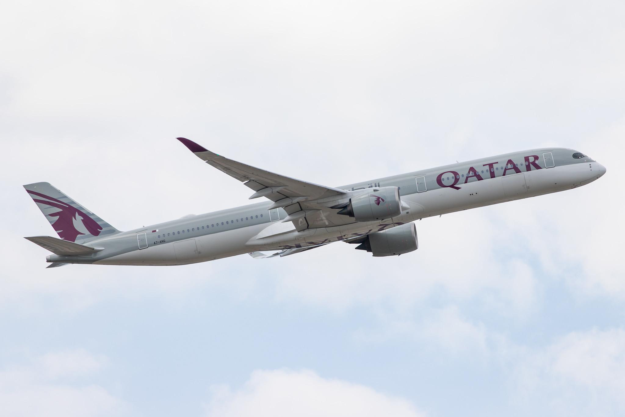 Frankfurt Airport: Qatar Airways (QR / QTR) |  Airbus A350-1041 A35K | A7-ANG | MSN 215