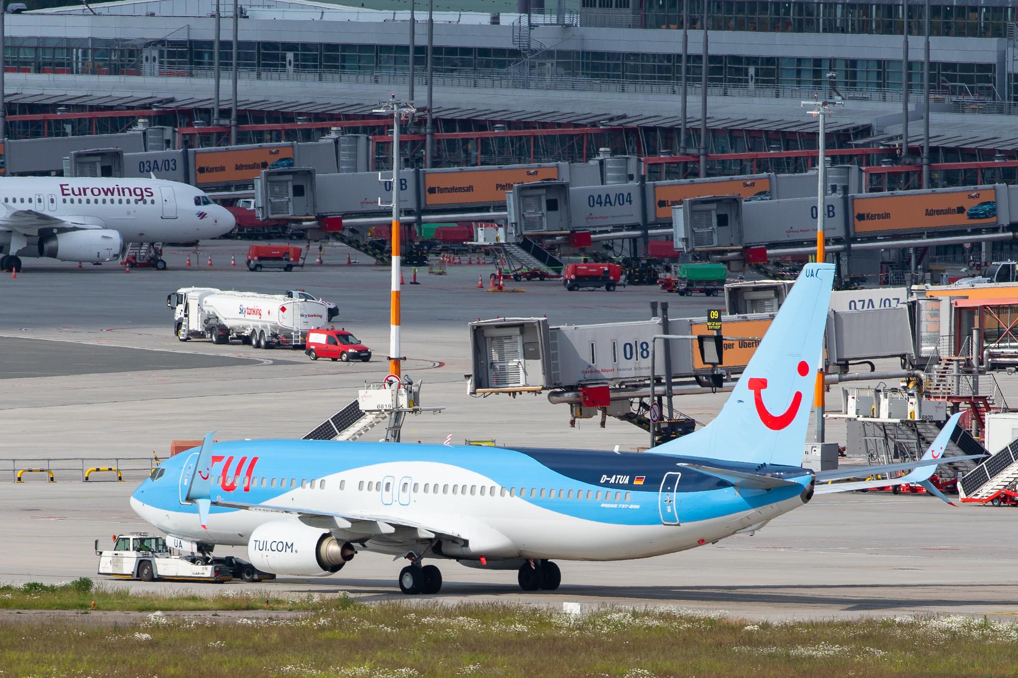 Hamburg Airport: TUI (X3 / TUI) | Operator: TUI fly |  Boeing 737-8K5 B738 | D-ATUA | MSN 37245