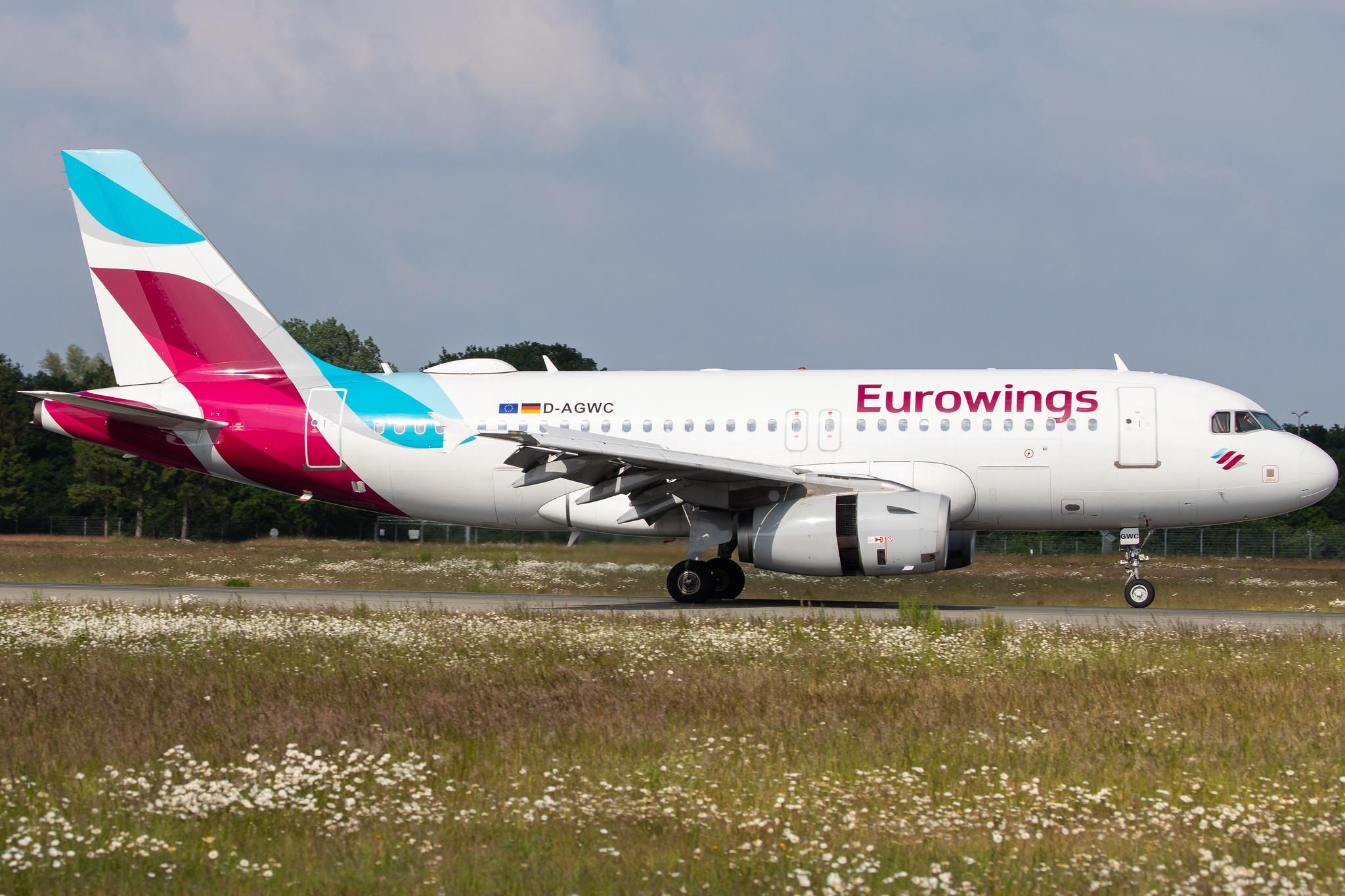 Hamburg Airport: Eurowings (EW / EWG) |  Airbus A319-132 A319 | D-AGWC | MSN 2976
