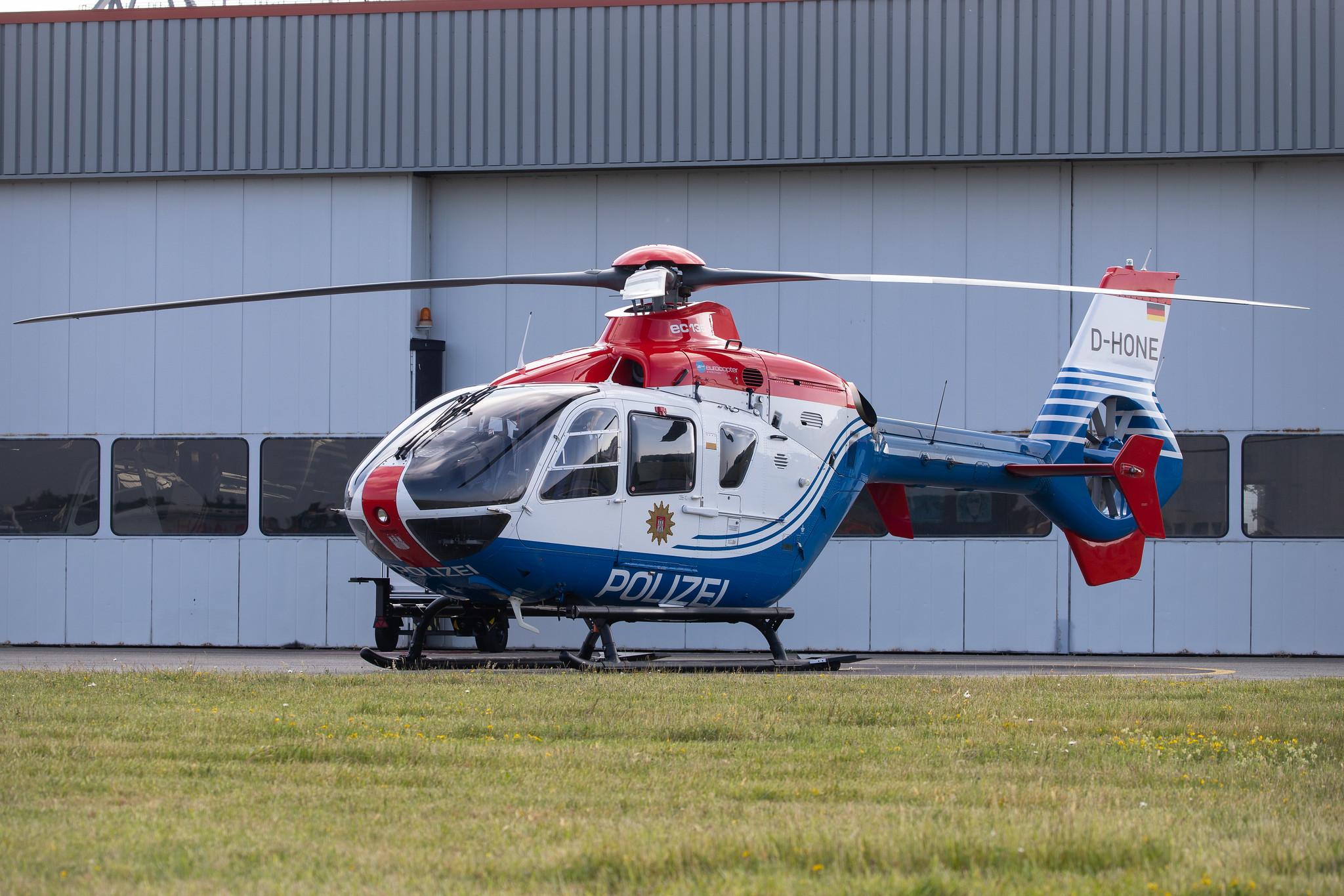 Hamburg Airport: Polizei Hamburg |  Airbus Helicopters H135 EC35 | D-HONE | MSN 0338