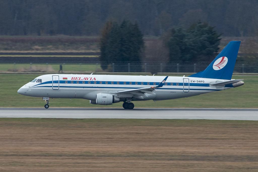 Munich Airport: Belavia (B2 / BRU) |  Embraer E175LR E75L | EW-341PO | MSN 17000352