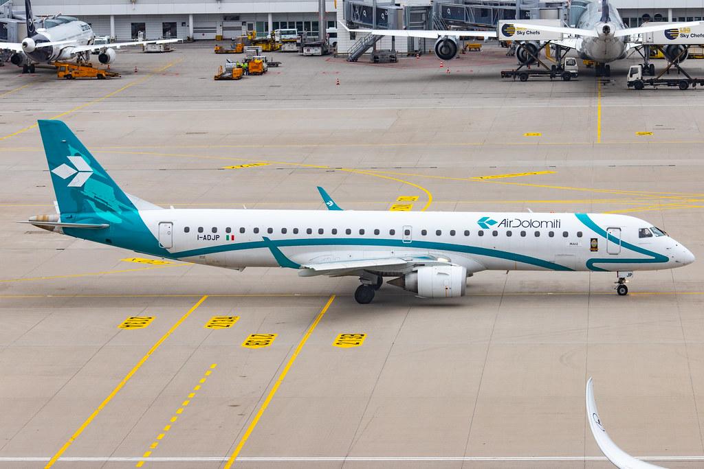 Munich Airport: Air Dolomiti (EN / DLA) |  Embraer E195LR E195 | I-ADJP | MSN 19000578
