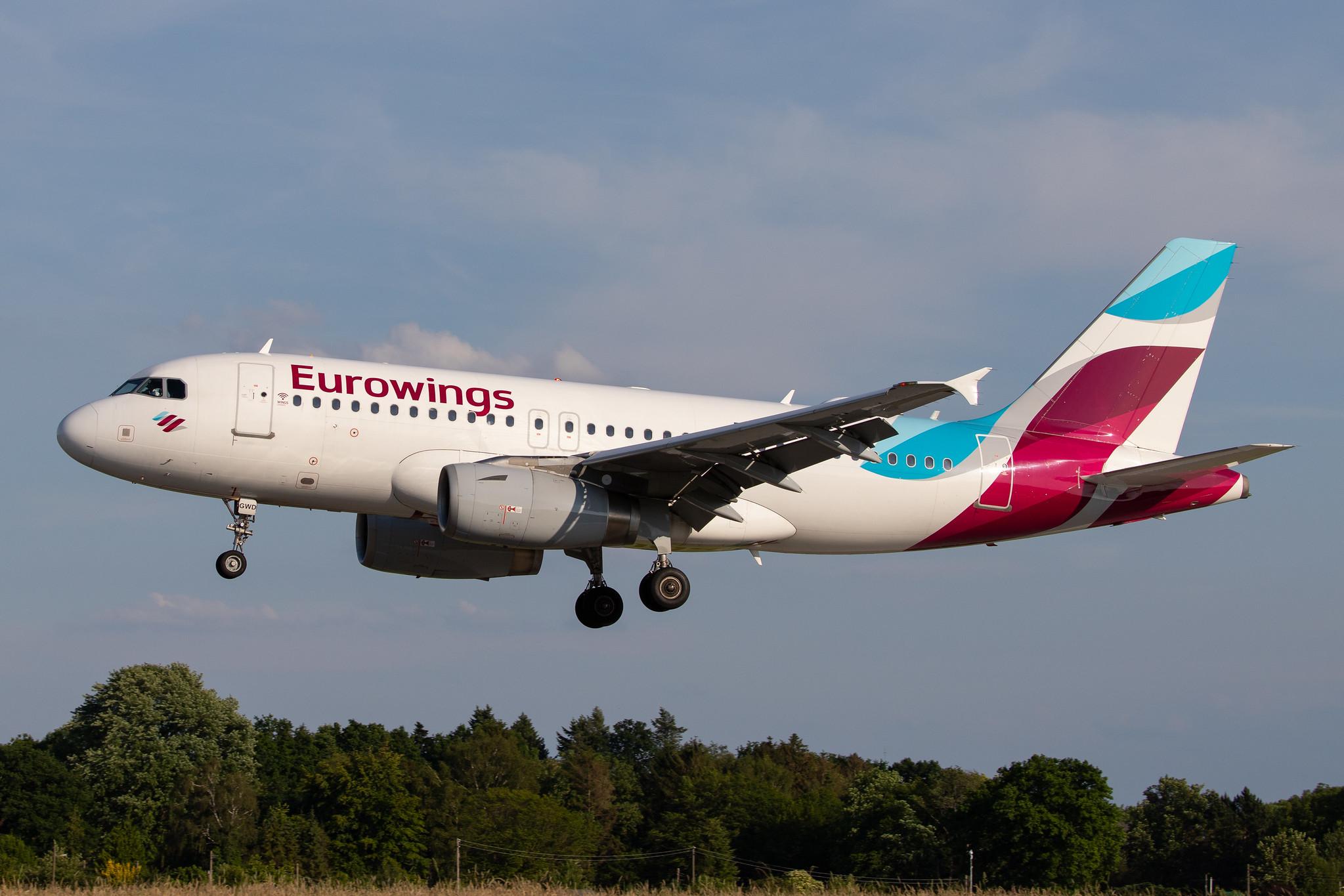 Hamburg Airport: Eurowings (EW / EWG) |  Airbus A319-132 A319 | D-AGWD | MSN 3011