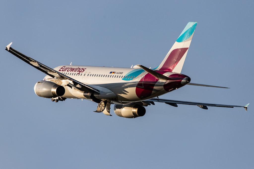 Hamburg Airport: Eurowings (EW / EWG) |  Airbus A319-132 A319 | D-AGWB | MSN 2833