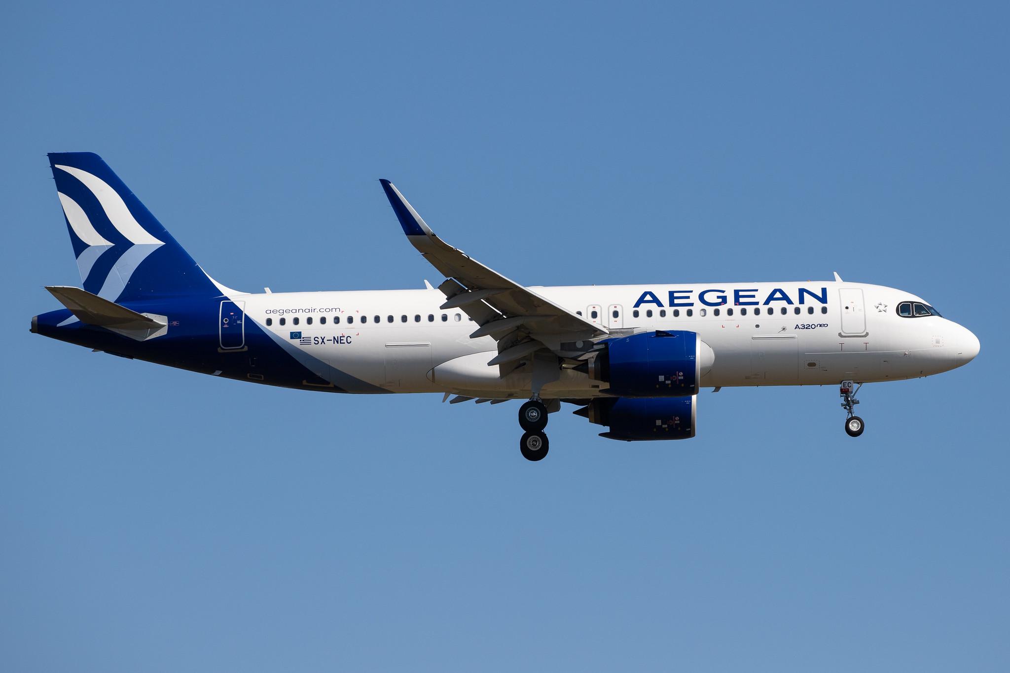 Frankfurt Airport: Aegean Airlines (A3 / AEE) |  Airbus A320-271N A20N | SX-NEC | MSN 9583