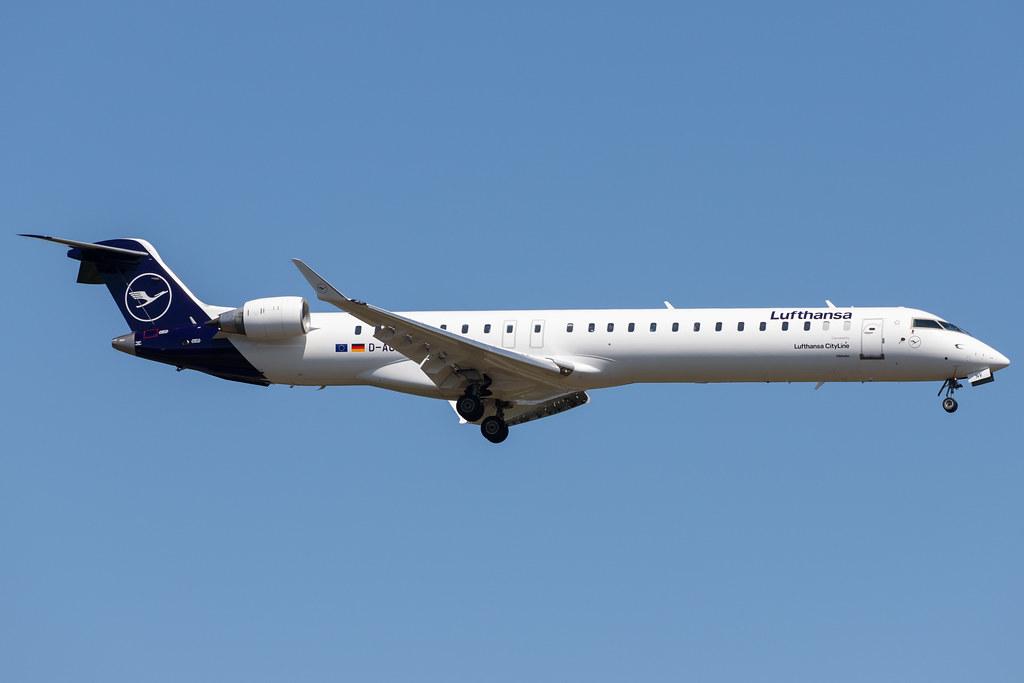Frankfurt Airport: Lufthansa (LH / DLH) | Operator: Lufthansa CityLine |  Mitsubishi CRJ-900LR CRJ9 | D-ACNV | MSN 15268