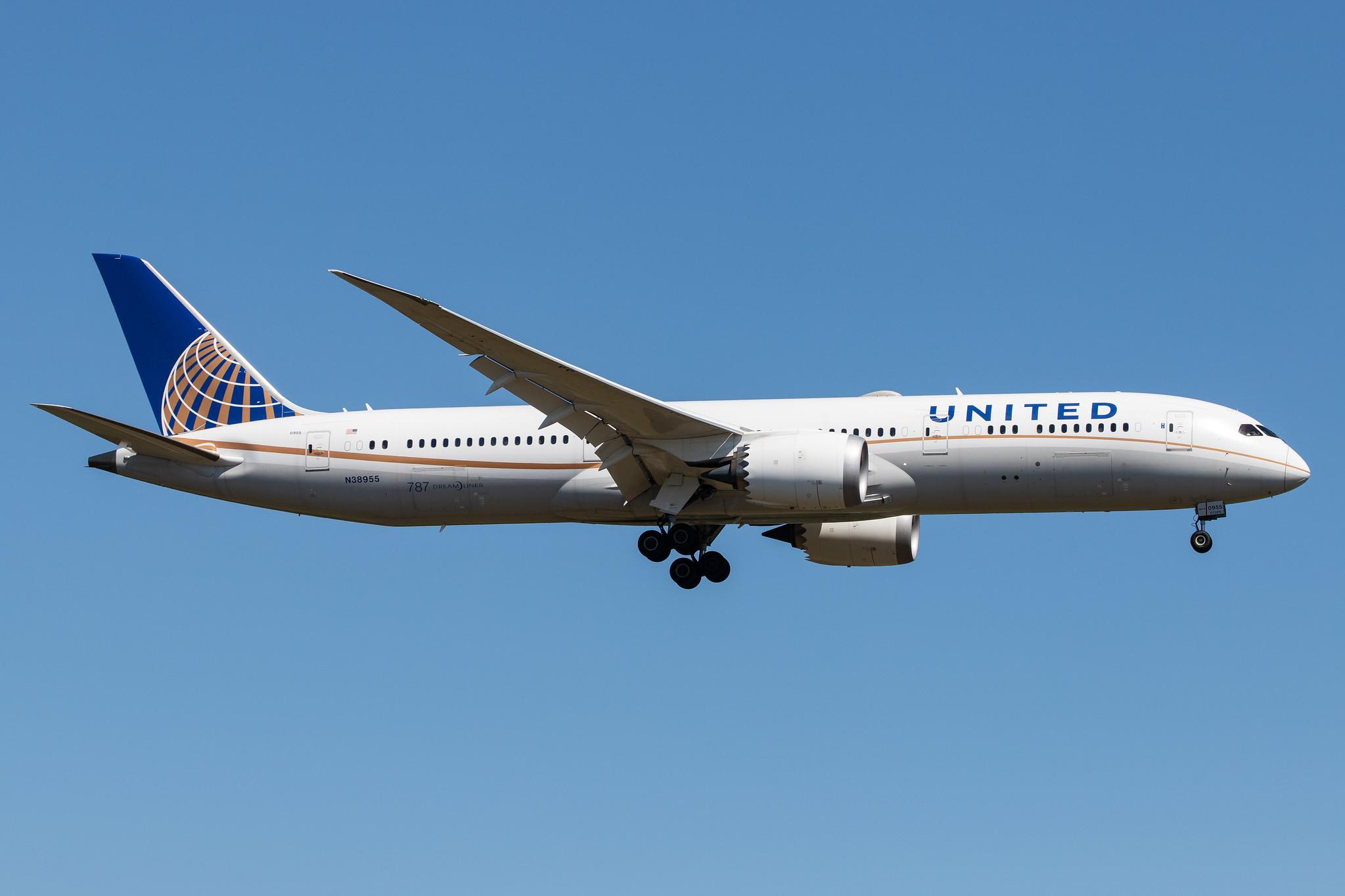 Frankfurt Airport: United Airlines (UA / UAL) |  Boeing 787-9 Dreamliner B789 | N38955 | MSN 37814