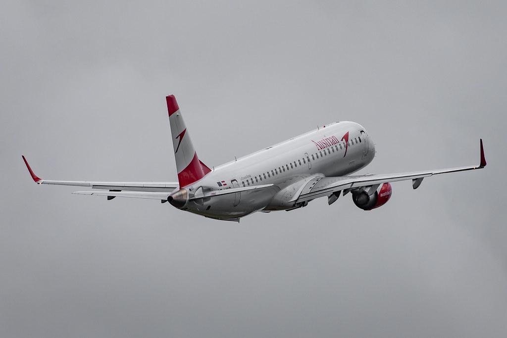 Hamburg Airport: Austrian Airlines (OS / AUA) |  Embraer E195LR E195 | OE-LWO | MSN 19000555