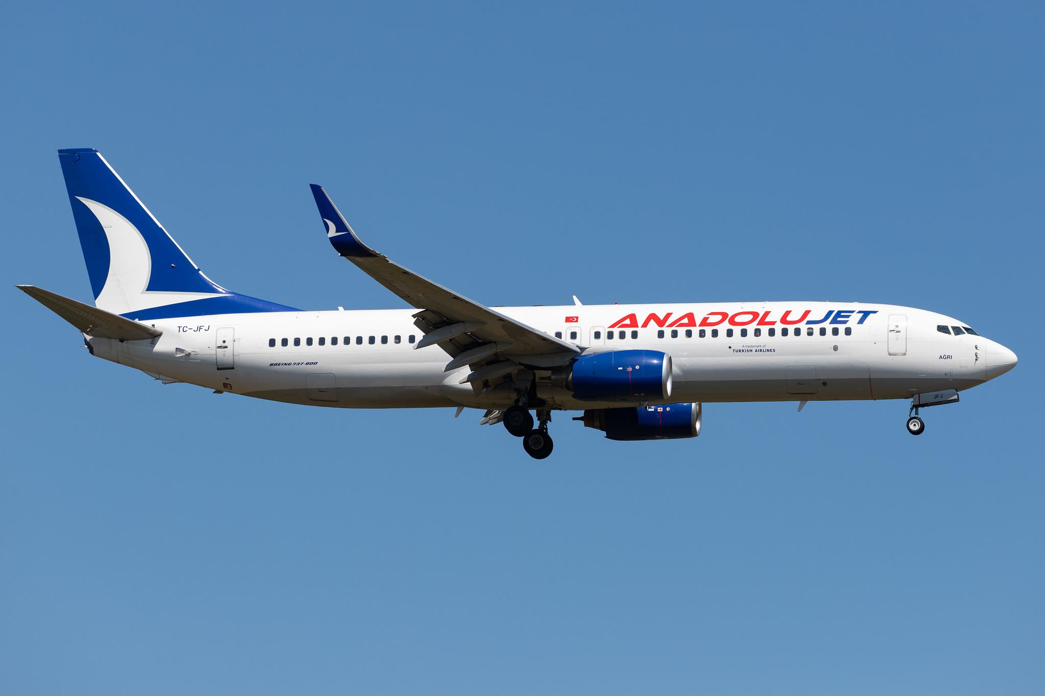 Frankfurt Airport: AnadoluJet (TK / THY) | Operator: Turkish Airlines |  Boeing 737-8F2 B738 | TC-JFJ | MSN 29772