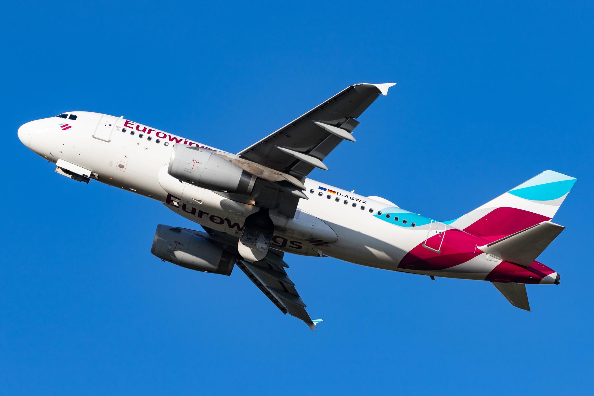 Hamburg Airport: Eurowings (EW / EWG) |  Airbus A319-132 A319 | D-AGWX | MSN 5569