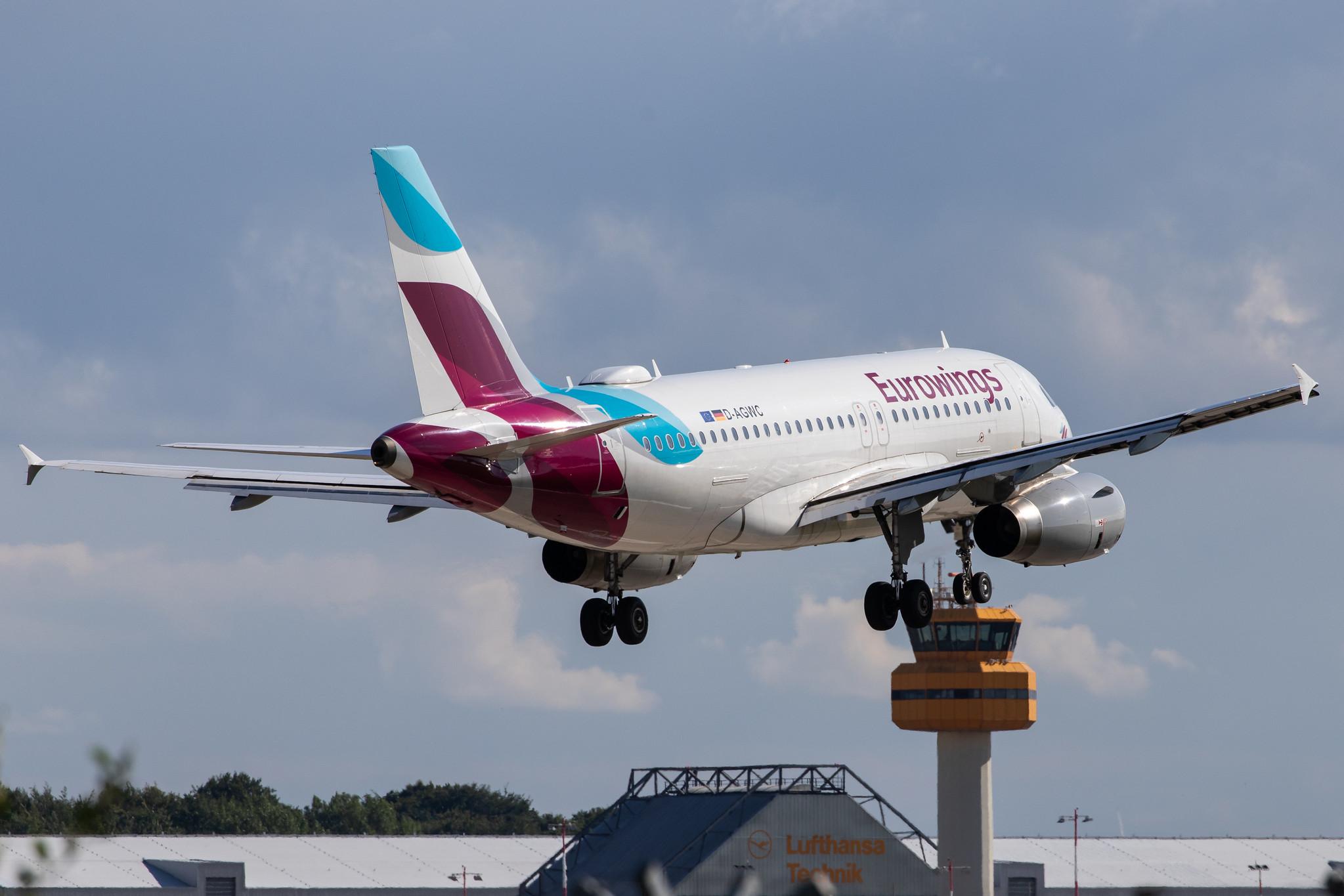 Hamburg Airport: Eurowings (EW / EWG) |  Airbus A319-132 A319 | D-AGWC | MSN 2976