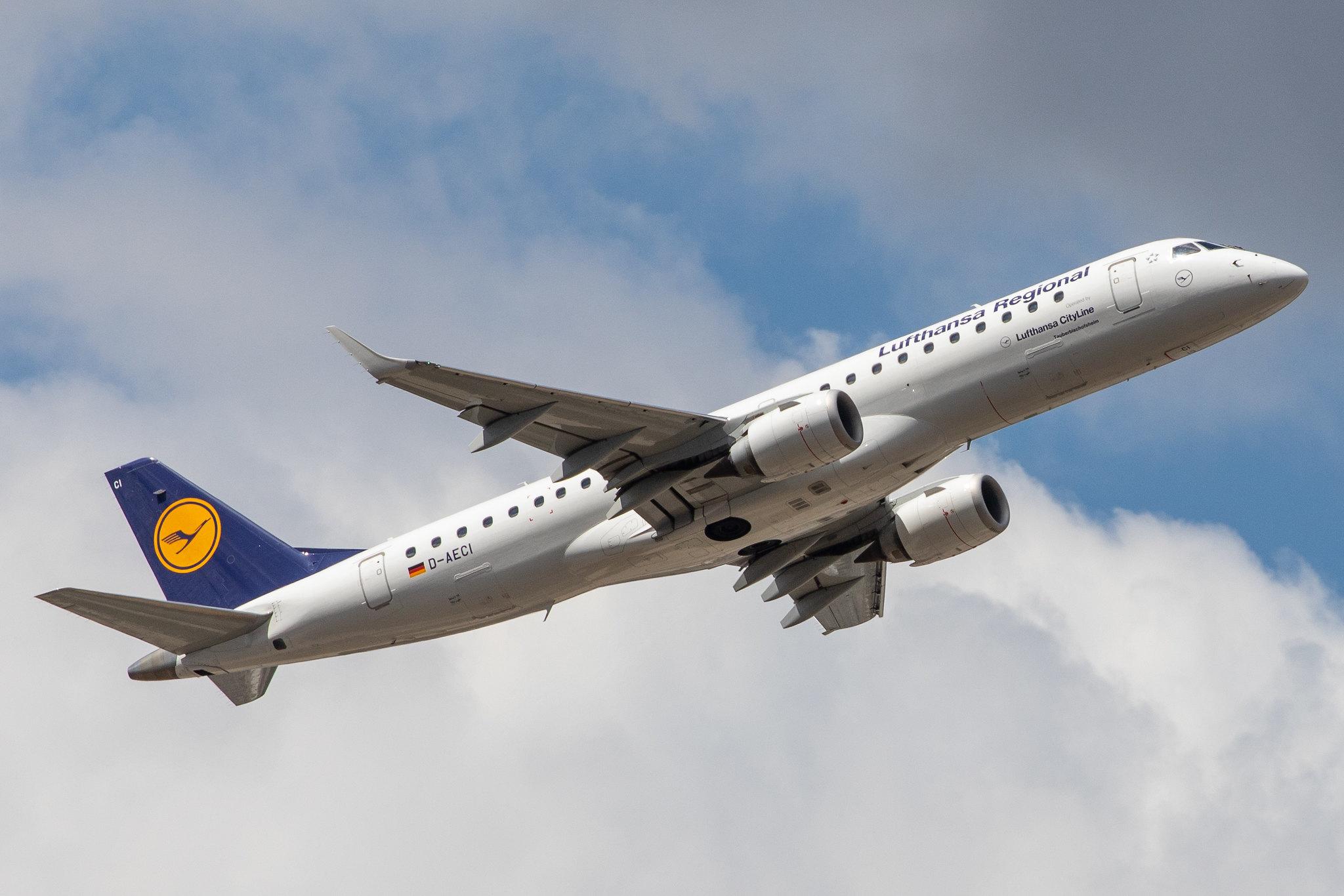 Frankfurt Airport: Lufthansa (LH / DLH) | Operator: Lufthansa CityLine |  Embraer E190LR E190 | D-AECI | MSN 19000381