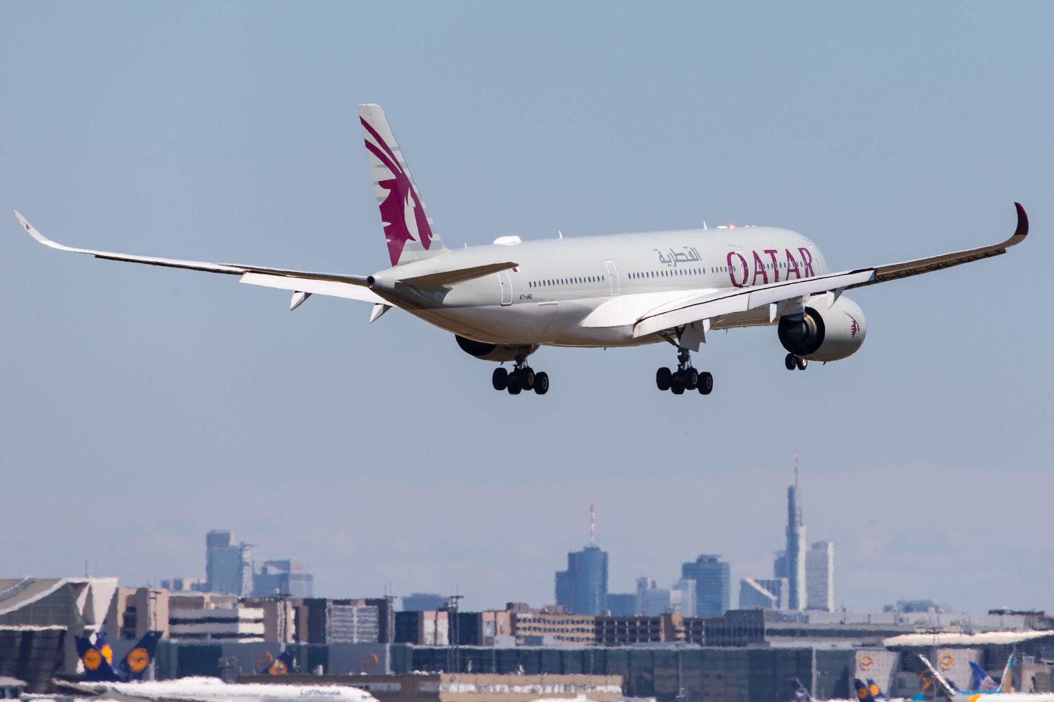 Frankfurt Airport: Qatar Airways (QR / QTR) |  Airbus A350-941 A359 | A7-AMG | MSN 207