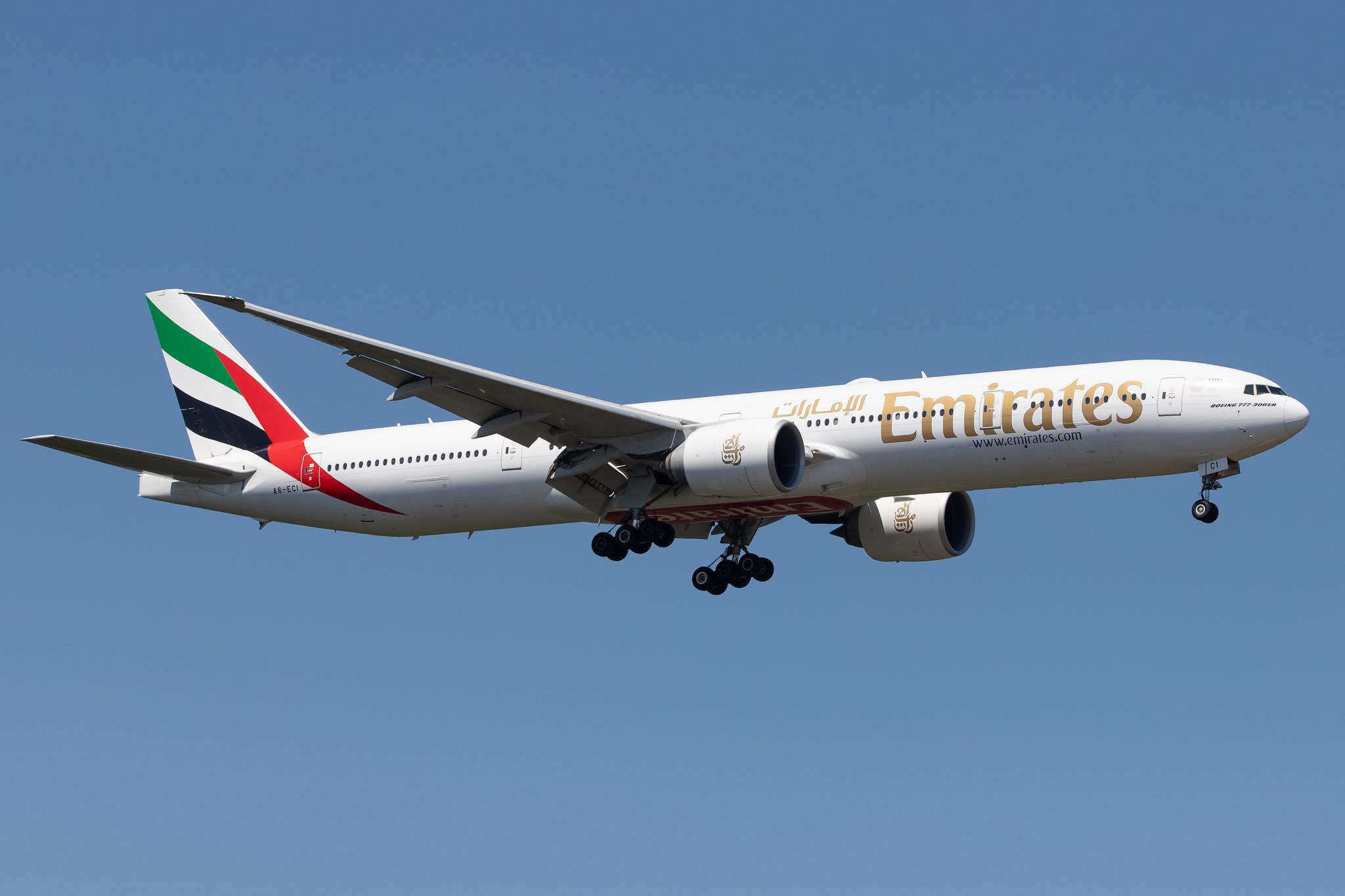 Frankfurt Airport: Emirates (EK / UAE) |  Boeing 777-31H(ER) B77W | A6-ECI | MSN 35580