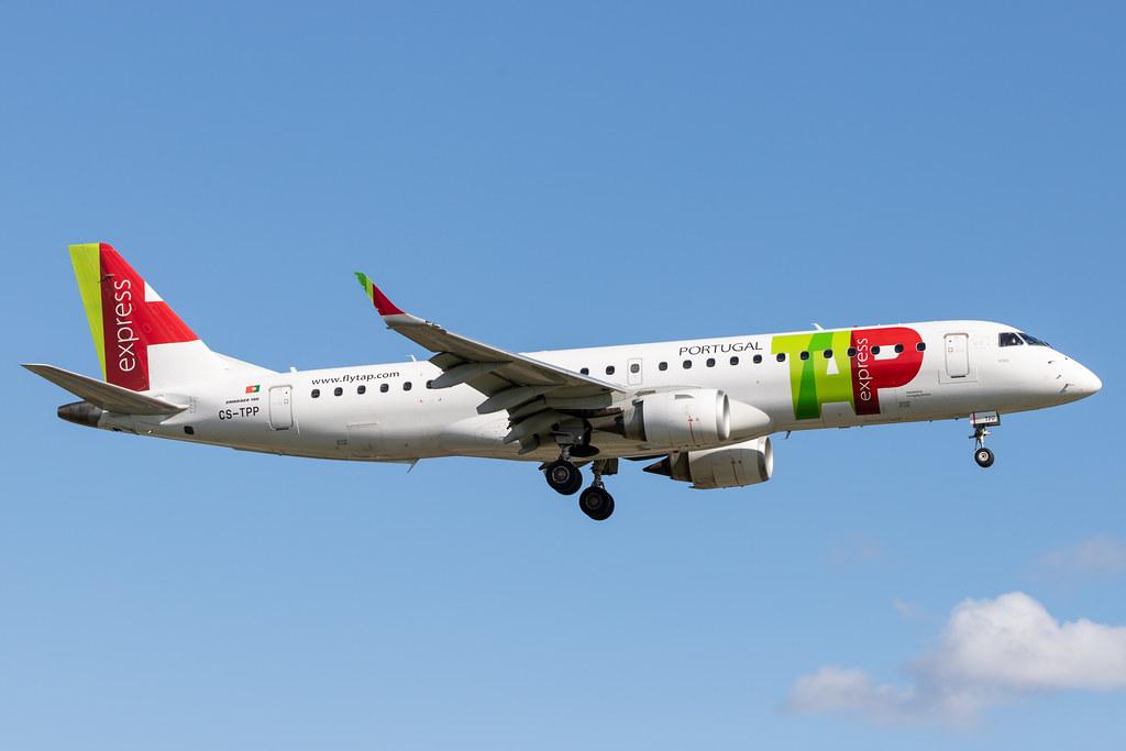 Hamburg Airport: TAP Express (NI / PGA) |  Embraer E190LR E190 | CS-TPP | MSN 19000441