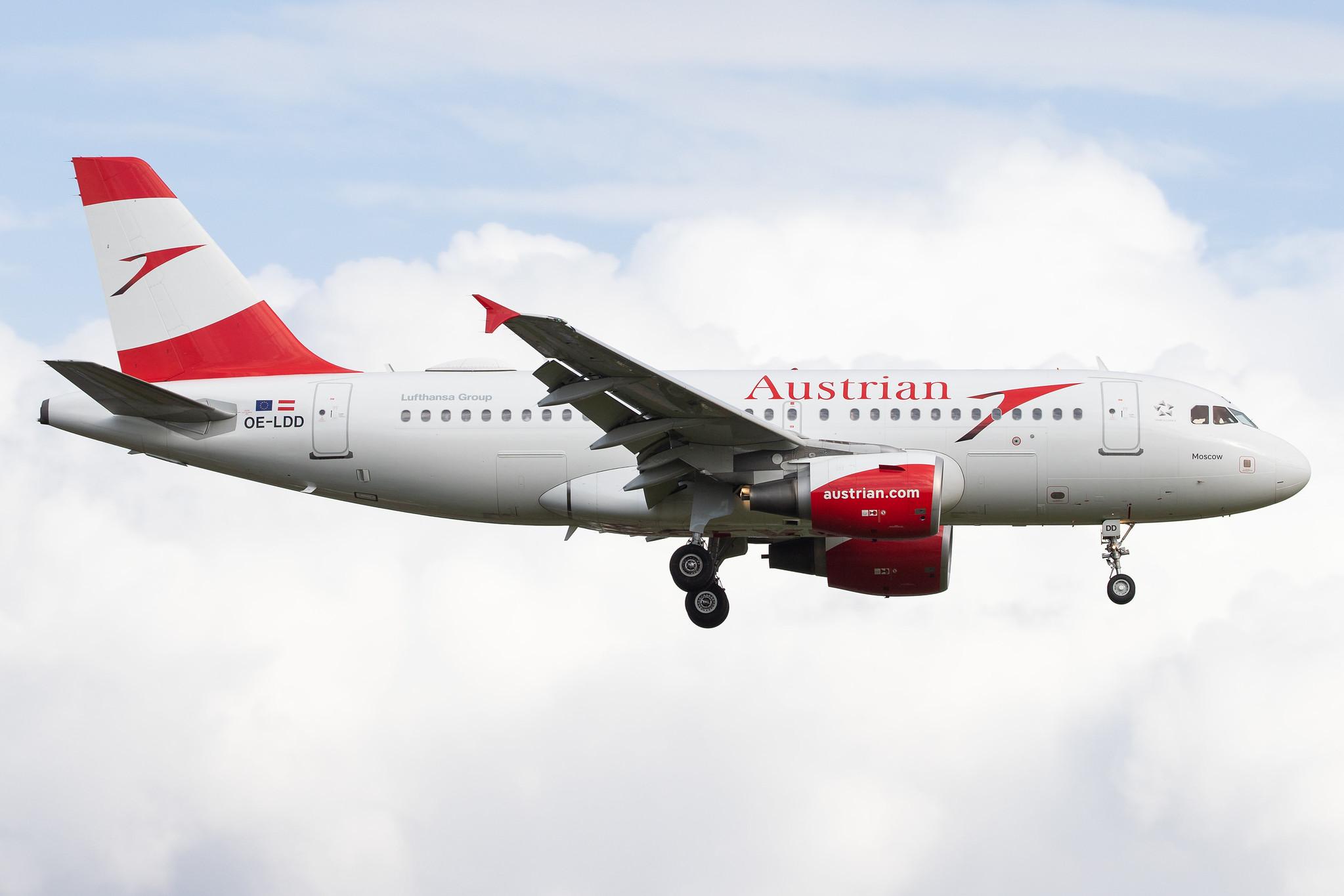 Hamburg Airport: Austrian Airlines (OS / AUA) |  Airbus A319-112 A319 | OE-LDD | MSN 2416