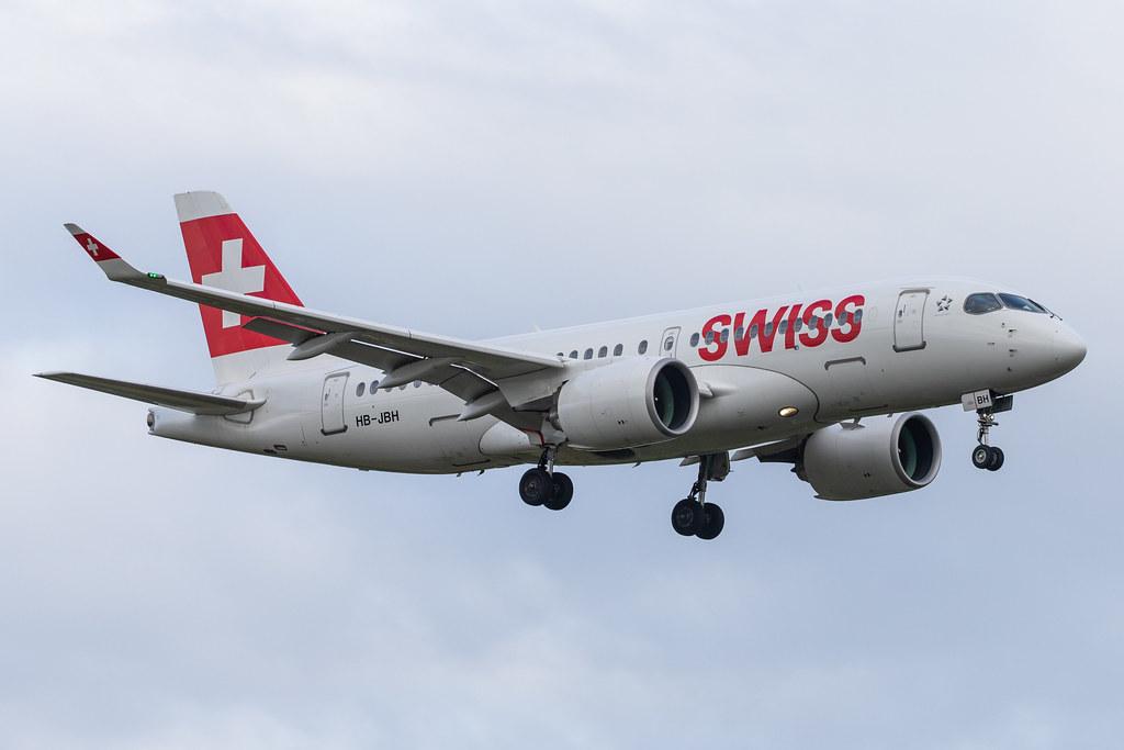 Hamburg Airport: Swiss (LX / SWR) |  Airbus A220-100 BCS1 | HB-JBH | MSN 50017
