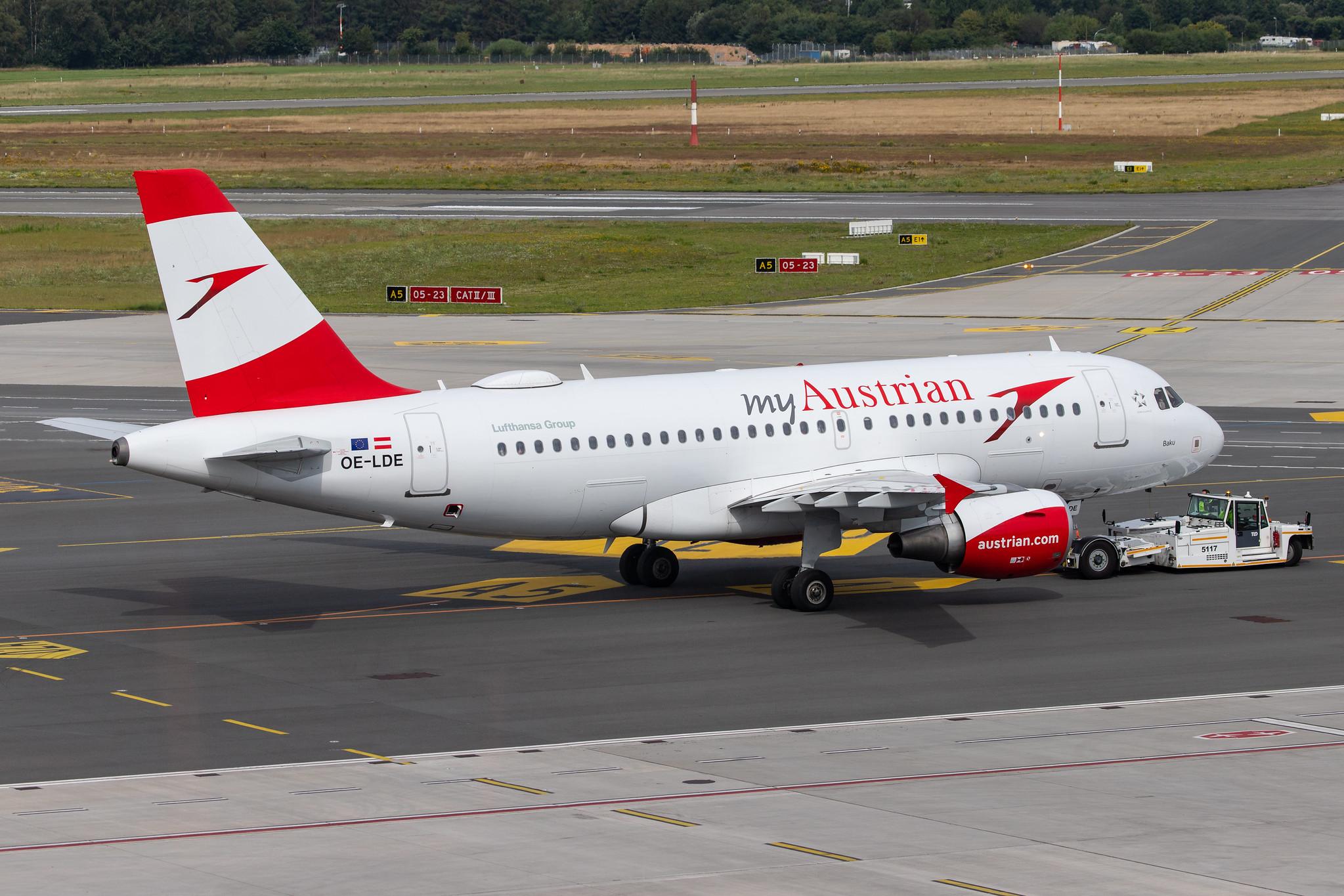 Hamburg Airport: Austrian Airlines (OS / AUA) |  Airbus A319-112 A319 | OE-LDE | MSN 2494
