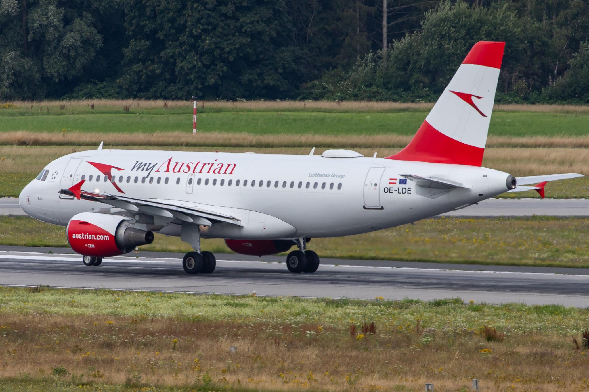 Hamburg Airport: Austrian Airlines (OS / AUA) |  Airbus A319-112 A319 | OE-LDE | MSN 2494