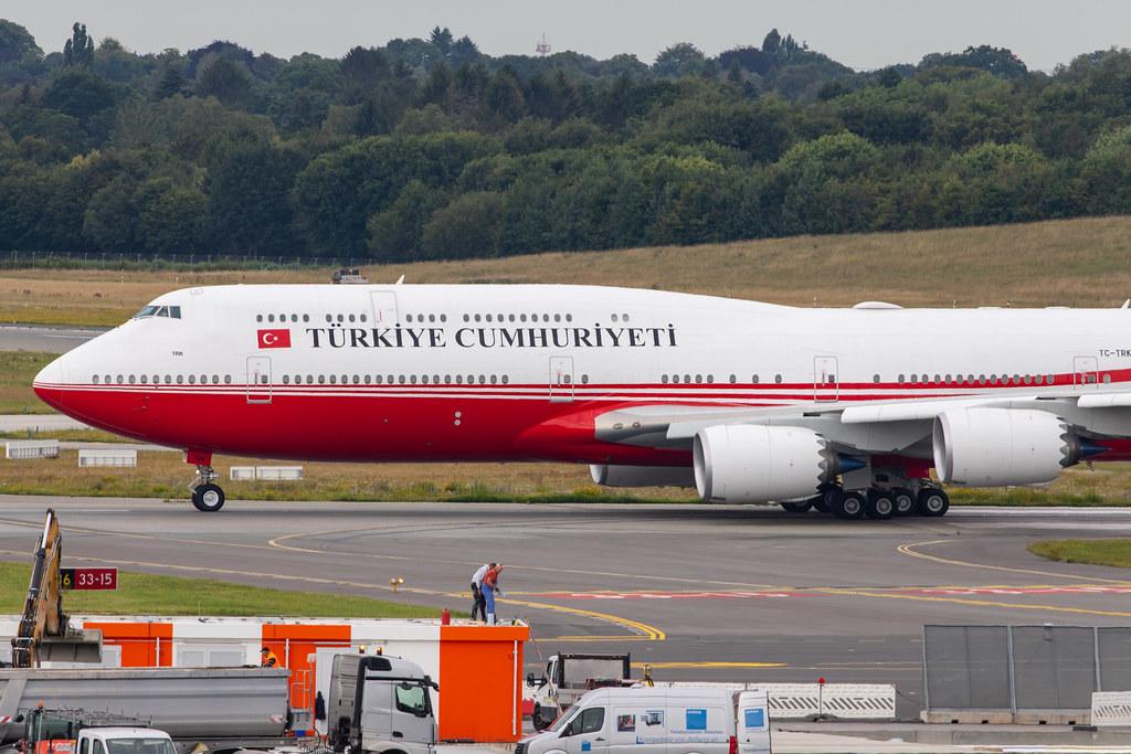 Hamburg Airport: Turkey Government (/ TRK) | Operator: Turkuaz Airlines |  Boeing 747-8ZV(BBJ) B748 | TC-TRK | MSN 42096