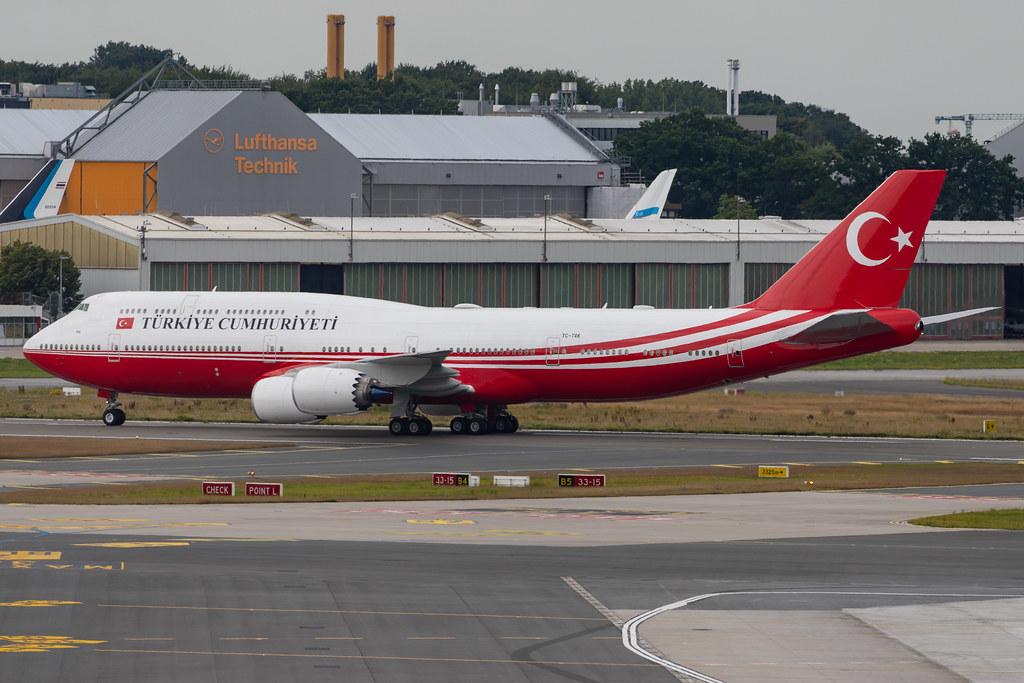 Hamburg Airport: Turkey Government (/ TRK) | Operator: Turkuaz Airlines |  Boeing 747-8ZV(BBJ) B748 | TC-TRK | MSN 42096