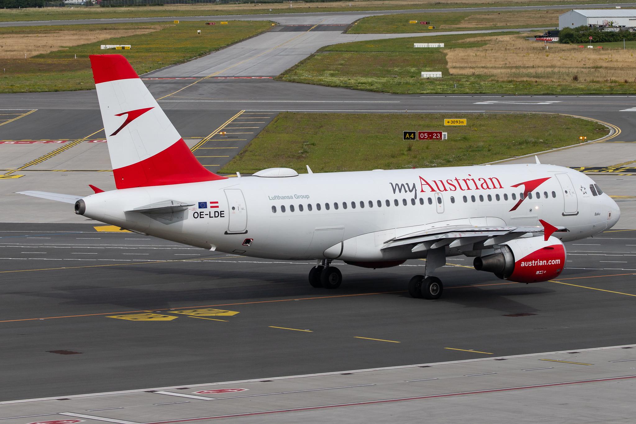 Hamburg Airport: Austrian Airlines (OS / AUA) |  Airbus A319-112 A319 | OE-LDE | MSN 2494