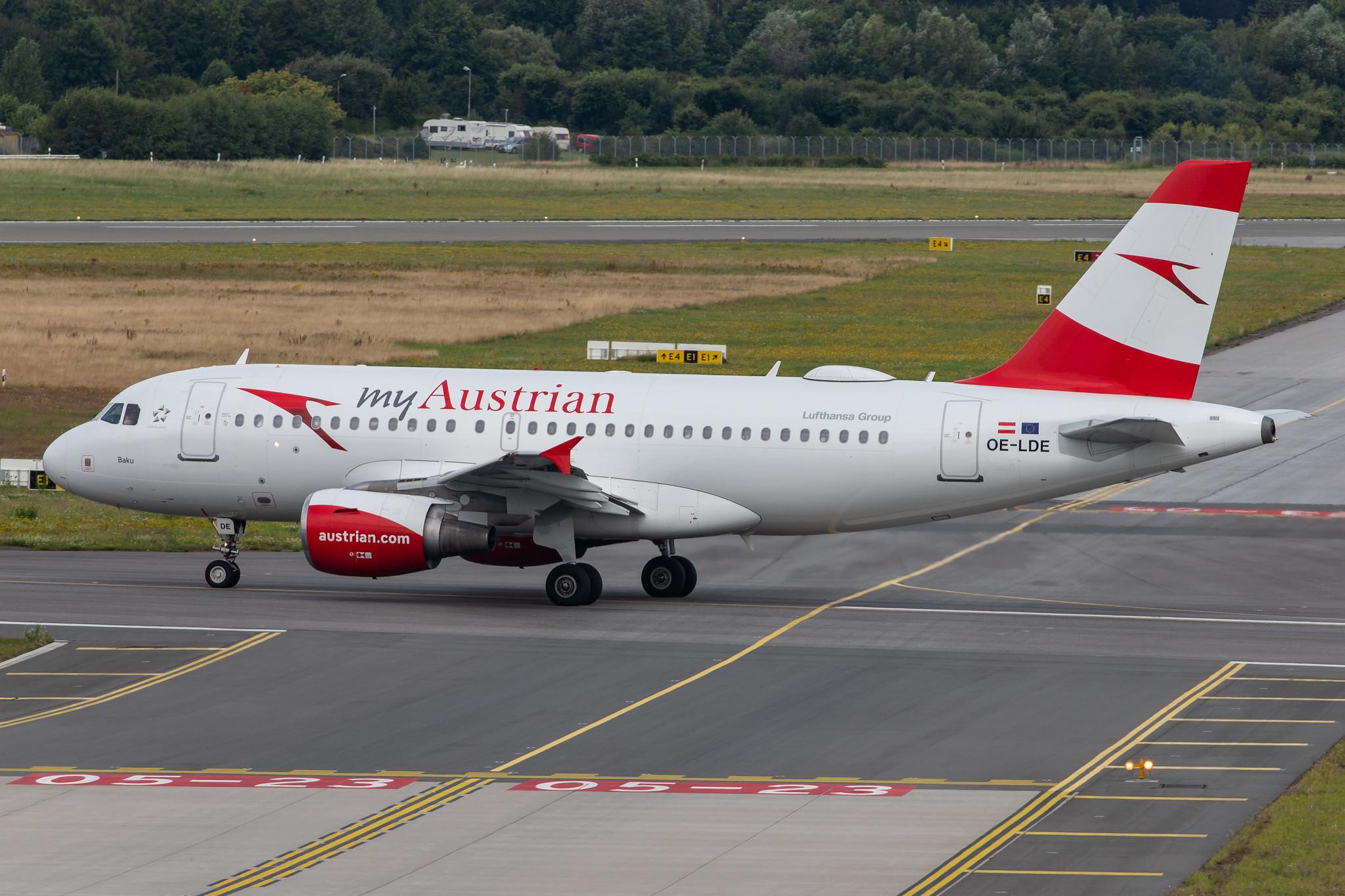 Hamburg Airport: Austrian Airlines (OS / AUA) |  Airbus A319-112 A319 | OE-LDE | MSN 2494