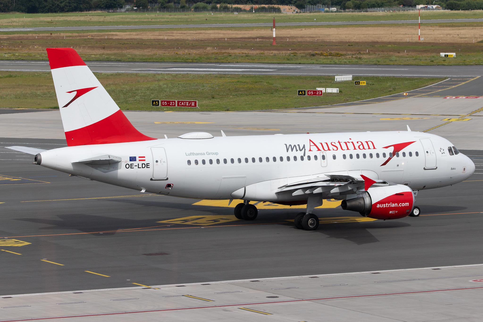 Hamburg Airport: Austrian Airlines (OS / AUA) |  Airbus A319-112 A319 | OE-LDE | MSN 2494