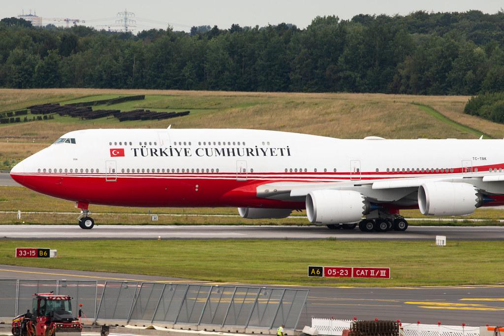 Hamburg Airport: Turkey Government (/ TRK) | Operator: Turkuaz Airlines |  Boeing 747-8ZV(BBJ) B748 | TC-TRK | MSN 42096