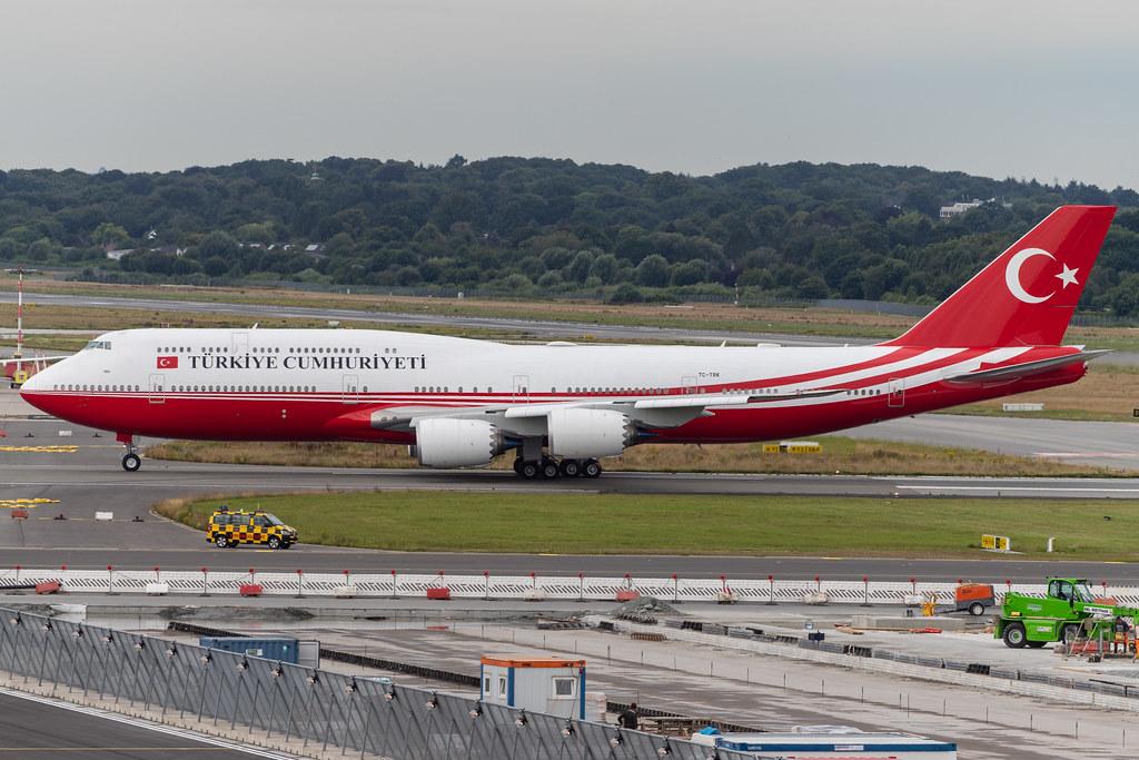 Hamburg Airport: Turkey Government (/ TRK) | Operator: Turkuaz Airlines |  Boeing 747-8ZV(BBJ) B748 | TC-TRK | MSN 42096