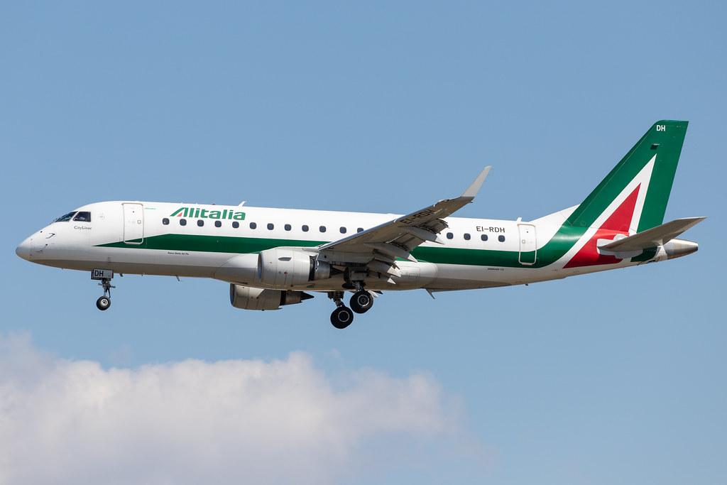 Frankfurt Airport: Alitalia (AZ / AZA) | Operator: Alitalia CityLiner |  Embraer E175STD E75S | EI-RDH | MSN 17000339