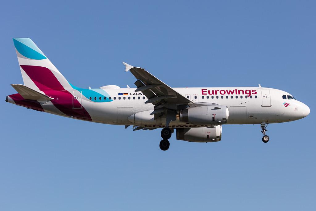 Hamburg Airport: Eurowings (EW / EWG) |  Airbus A319-132 A319 | D-AGWB | MSN 2833