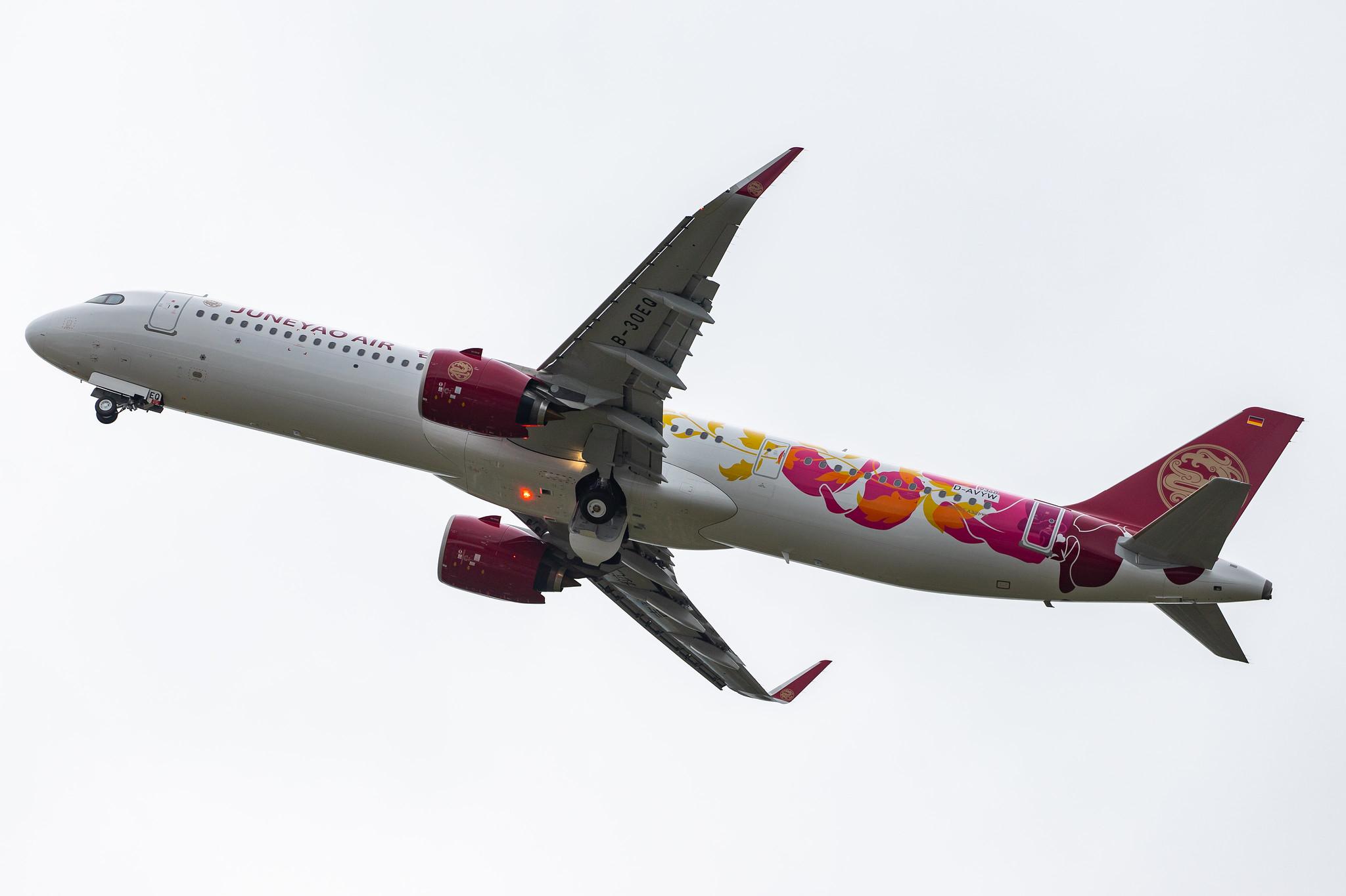Hamburg Airport: Juneyao Airlines (HO / DKH) |  Airbus A321-271NX A21N | D-AVYW | MSN 9368 (B-30EQ)