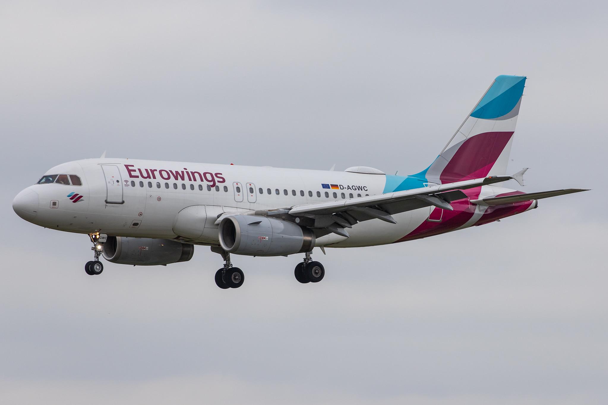 Hamburg Airport: Eurowings (EW / EWG) |  Airbus A319-132 A319 | D-AGWC | MSN 2976