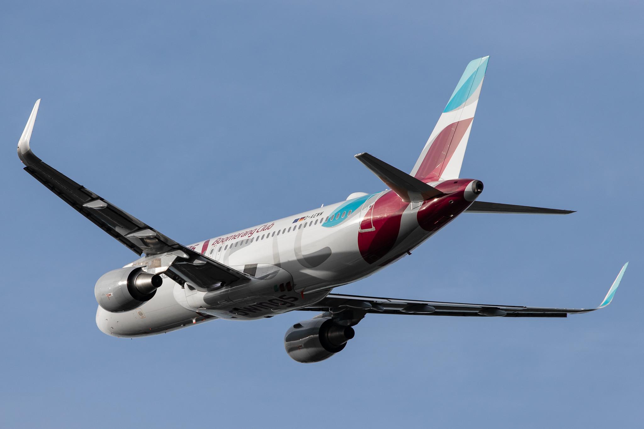 Hamburg Airport: Eurowings (EW / EWG) |  Livery: Boomerang Club Livery |  Airbus A320-214 A320 | D-AEWM | MSN 7259