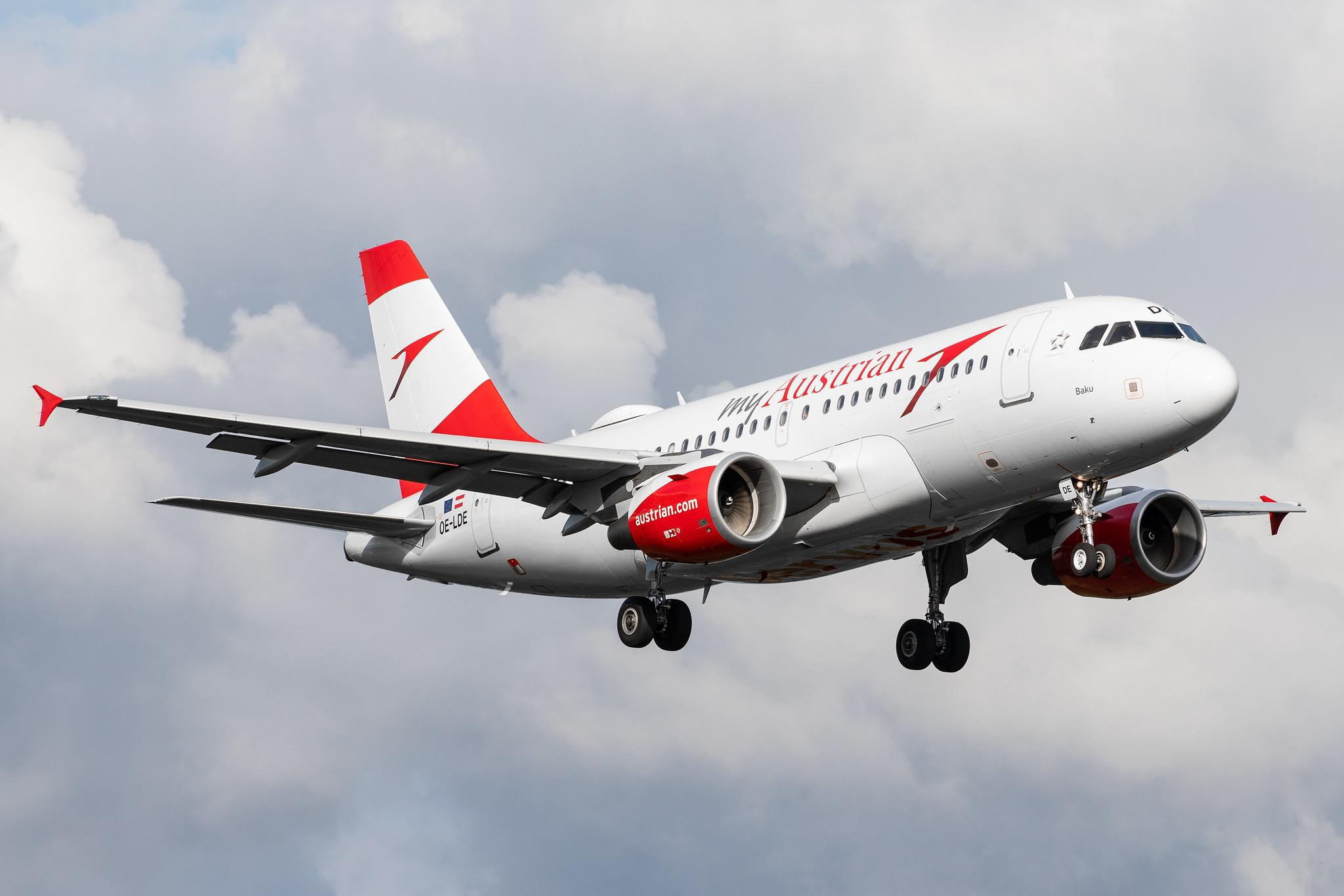 Hamburg Airport: Austrian Airlines (OS / AUA) |  Airbus A319-112 A319 | OE-LDE | MSN 2494