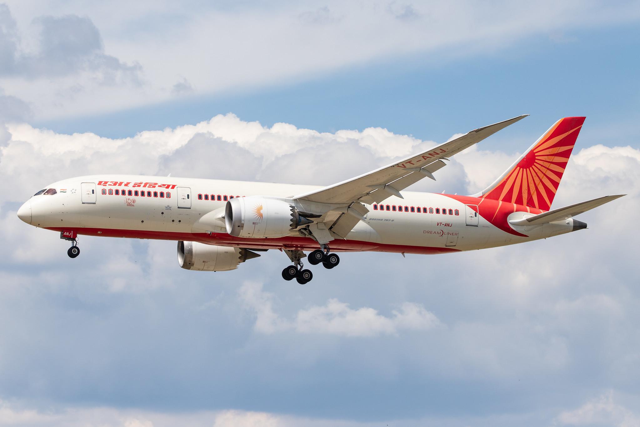 Frankfurt Airport: Air India (AI / AIC) |  Boeing 787-8 Dreamliner B788 | VT-ANJ | MSN 36281
