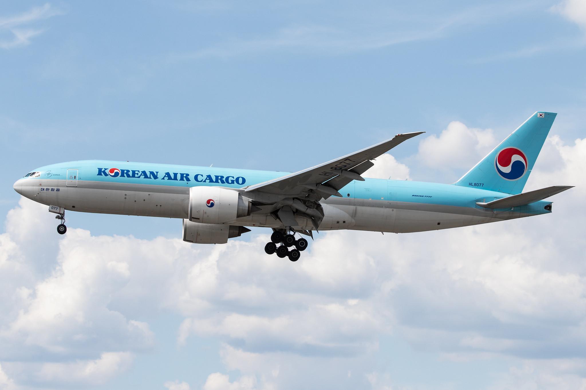 Frankfurt Airport: Korean Air Cargo (KE / KAL) | Operator: Korean Air |  Boeing 777-FB5 B77L | HL8077 | MSN 62697