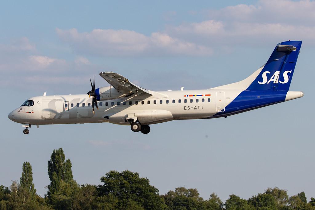 Hamburg Airport: SAS (SK / SAS) | Operator: Xfly |  ATR 72-600 AT76 | ES-ATI | MSN 1075