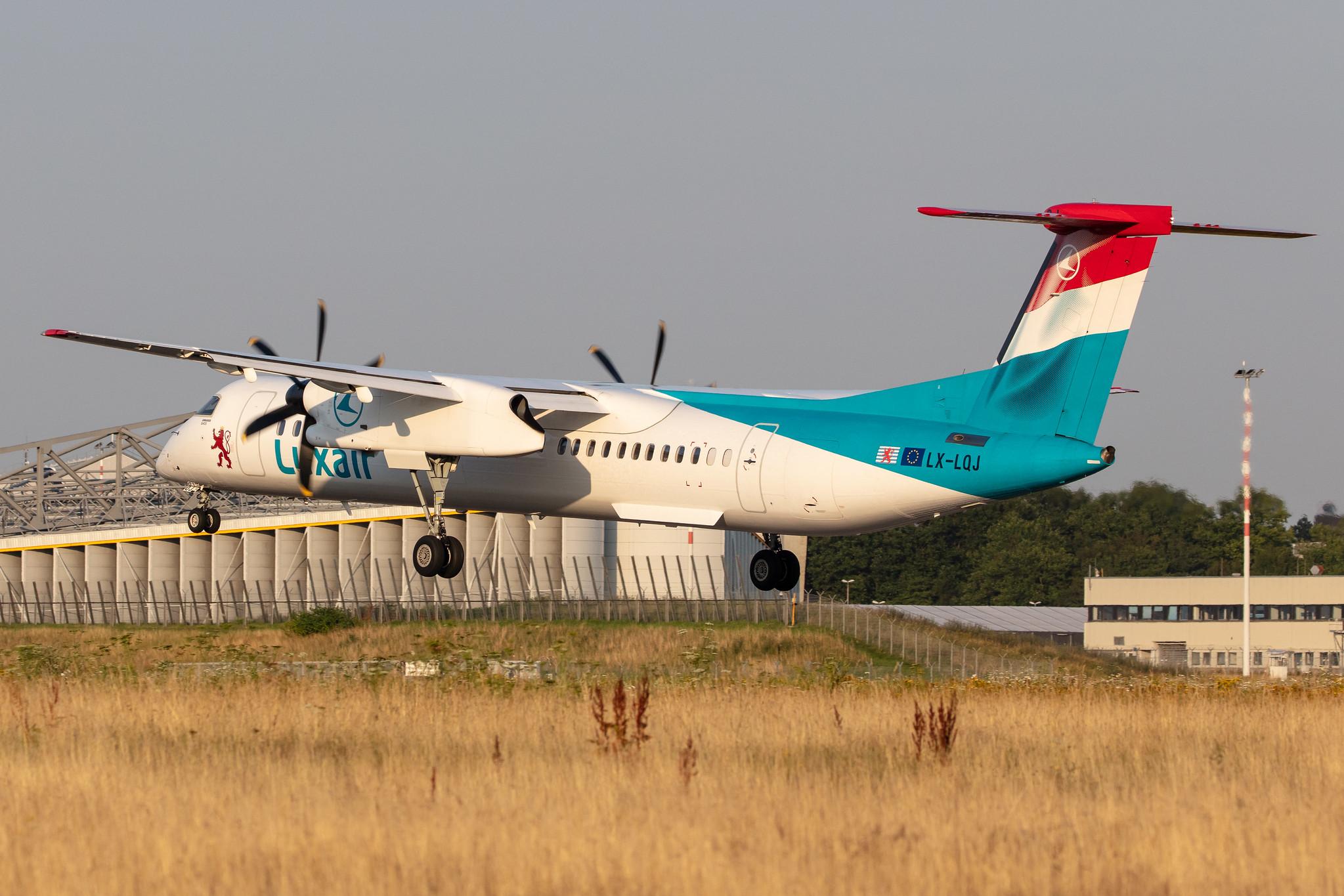 Hamburg Airport: Luxair (LG / LGL) |  De Havilland Canada Dash 8-400 DH8D | LX-LQJ | MSN 4562