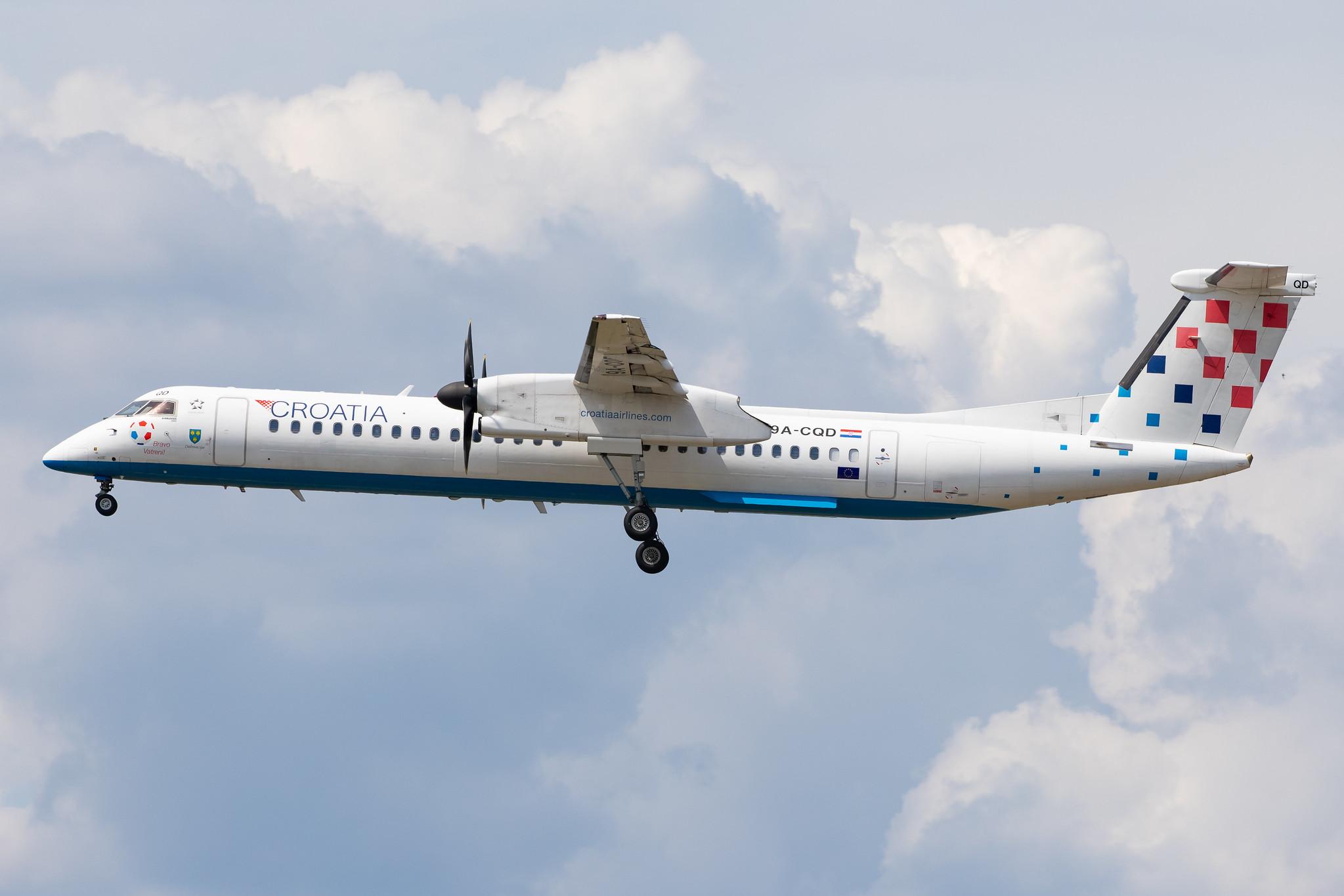 Frankfurt Airport: Croatia Airlines (OU / CTN) |  De Havilland Canada Dash 8-400 DH8D | 9A-CQD | MSN 4260