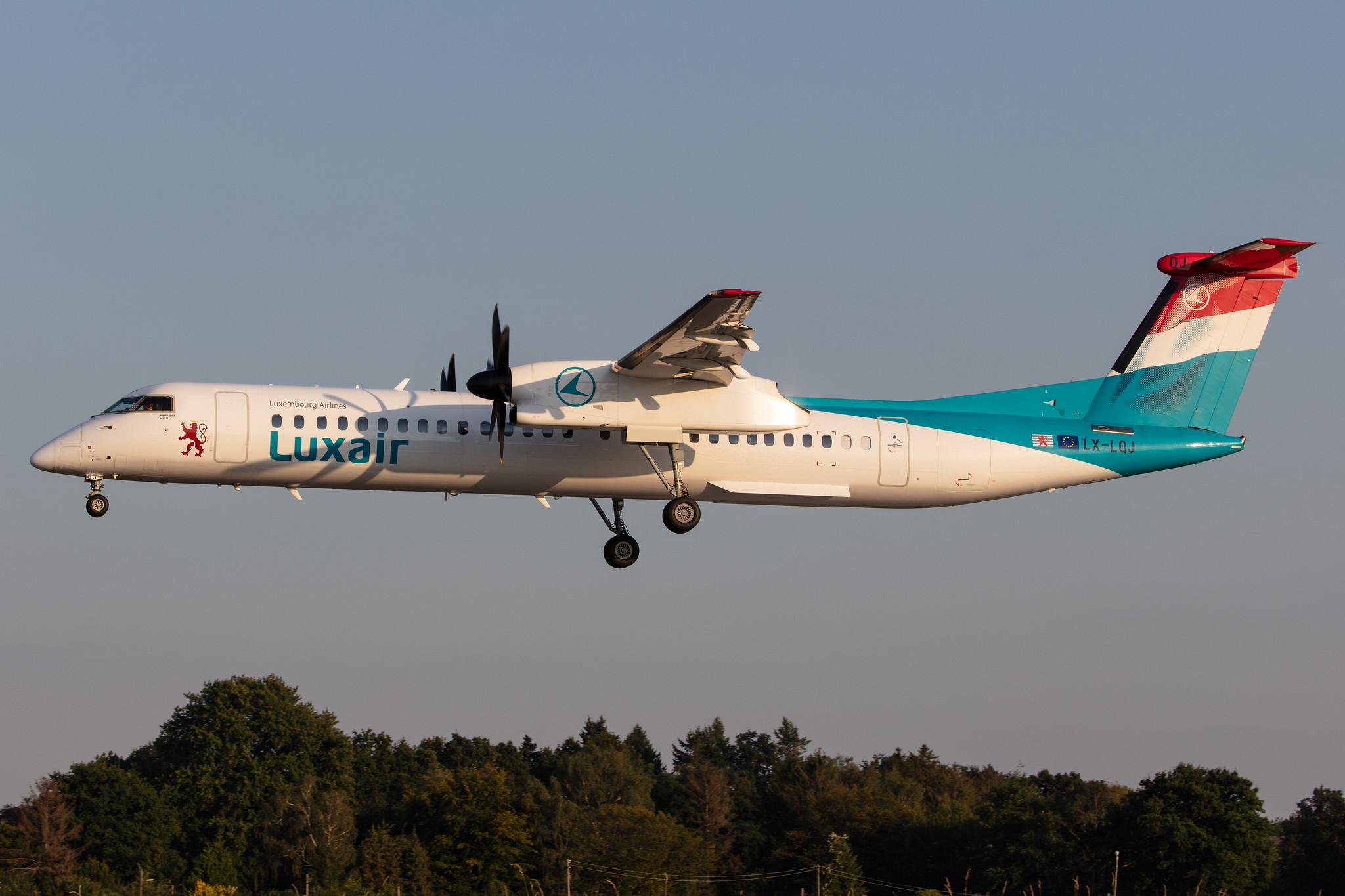 Hamburg Airport: Luxair (LG / LGL) |  De Havilland Canada Dash 8-400 DH8D | LX-LQJ | MSN 4562