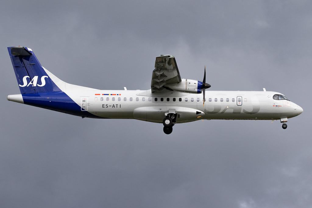 Hamburg Airport: SAS (SK / SAS) | Operator: Xfly |  ATR 72-600 AT76 | ES-ATI | MSN 1075