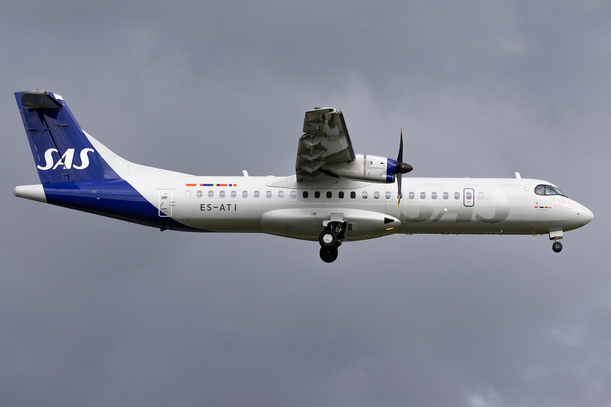Hamburg Airport: SAS (SK / SAS) | Operator: Xfly |  ATR 72-600 AT76 | ES-ATI | MSN 1075