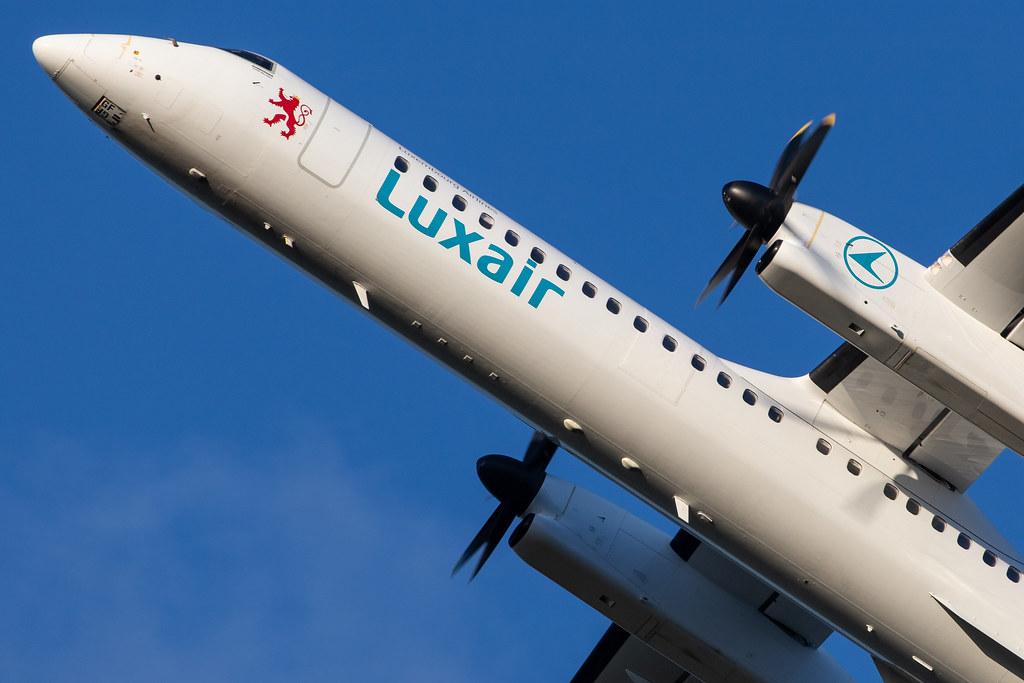 Hamburg Airport: Luxair (LG / LGL) |  De Havilland Canada Dash 8-400 DH8D | LX-LGF | MSN 4349
