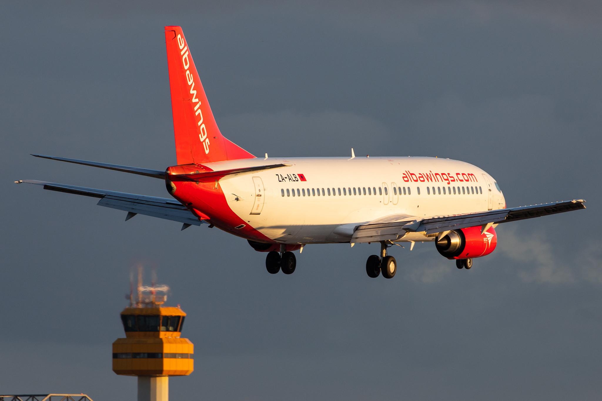 Hamburg Airport: Albawings (2B / AWT) |  Boeing 737-46J B734 | ZA-ALB | MSN 27171