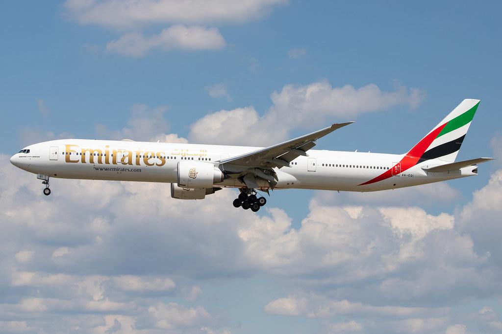 Frankfurt Airport: Emirates (EK / UAE) |  Boeing 777-31H(ER) B77W | A6-EQI | MSN 42354