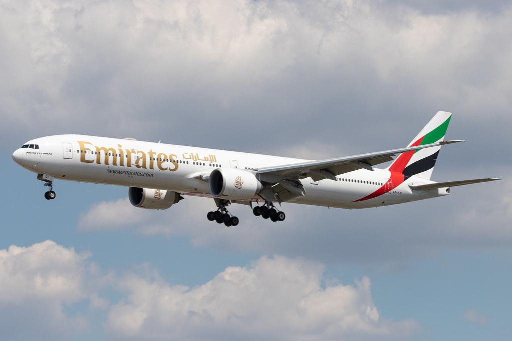 Frankfurt Airport: Emirates (EK / UAE) |  Boeing 777-31H(ER) B77W | A6-EQI | MSN 42354
